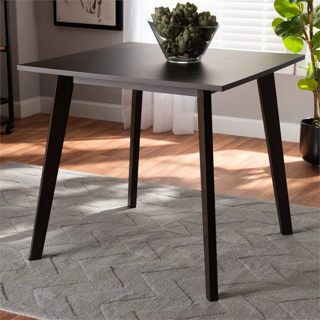 Dark Oak Square Wood Dining Table V454