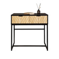 Black Console Table with 2 Wood Drawers X8229