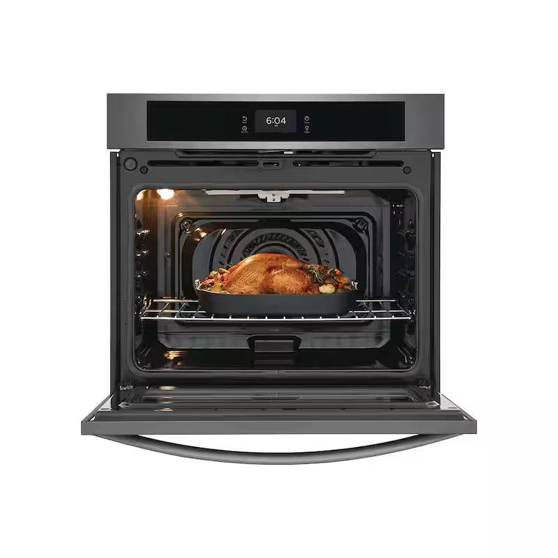 30 in. Single Electric Built-In Wall Oven with Convection in Black Stainless Steel W47973