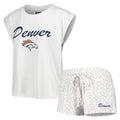 White Knit T-Shirt & Shorts Sleep Set Q4675