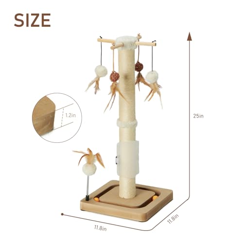 Beige 25 inches Cat Scratching Post Q1964