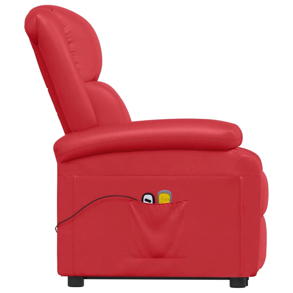 Red Faux Leather Power Lift Massage Recliner C506
