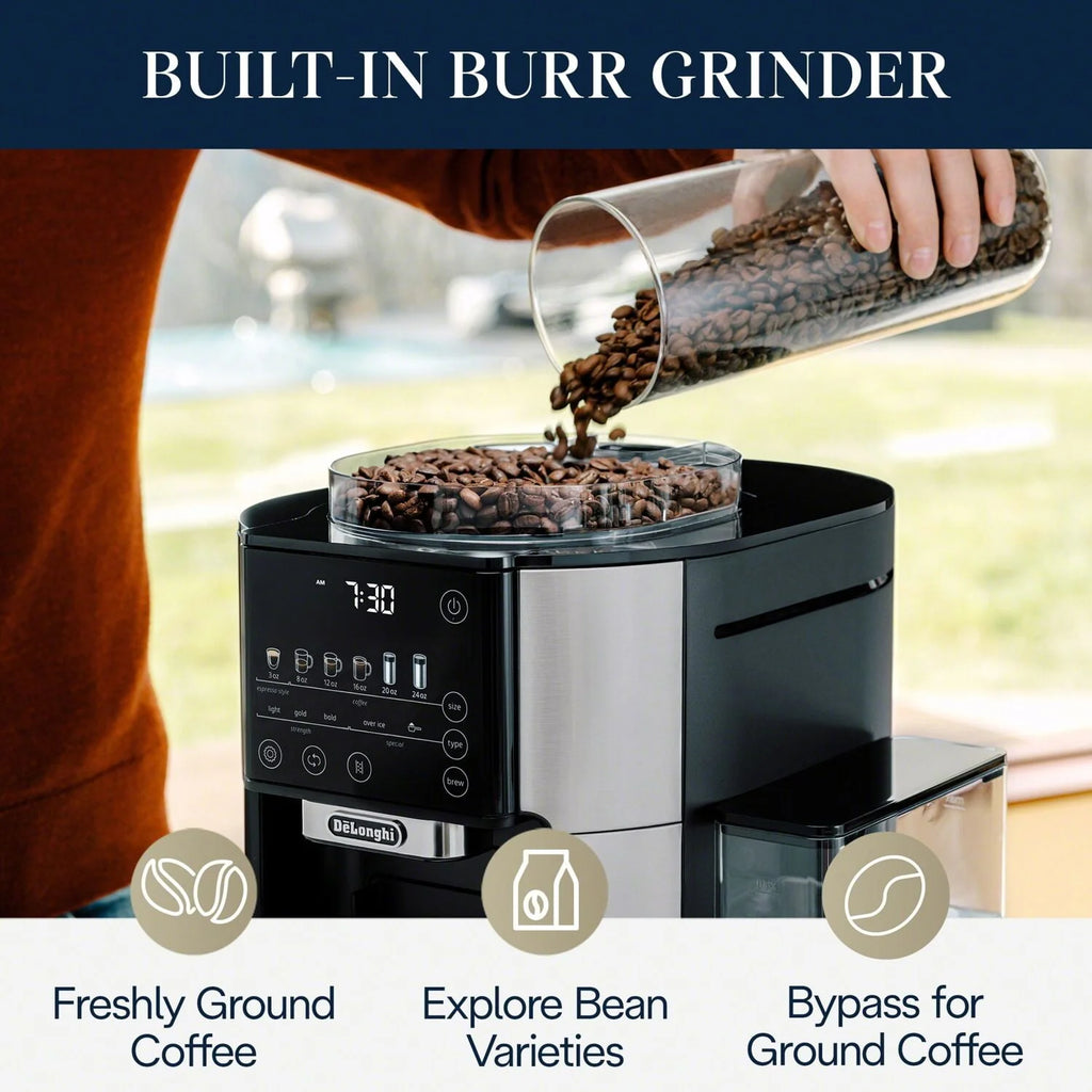 Single-Serve Drip Coffee Maker with Built-In Grinder O95671