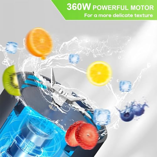 Portable Blender 360W 6000mAh 23oz BPA-Free Black B137869