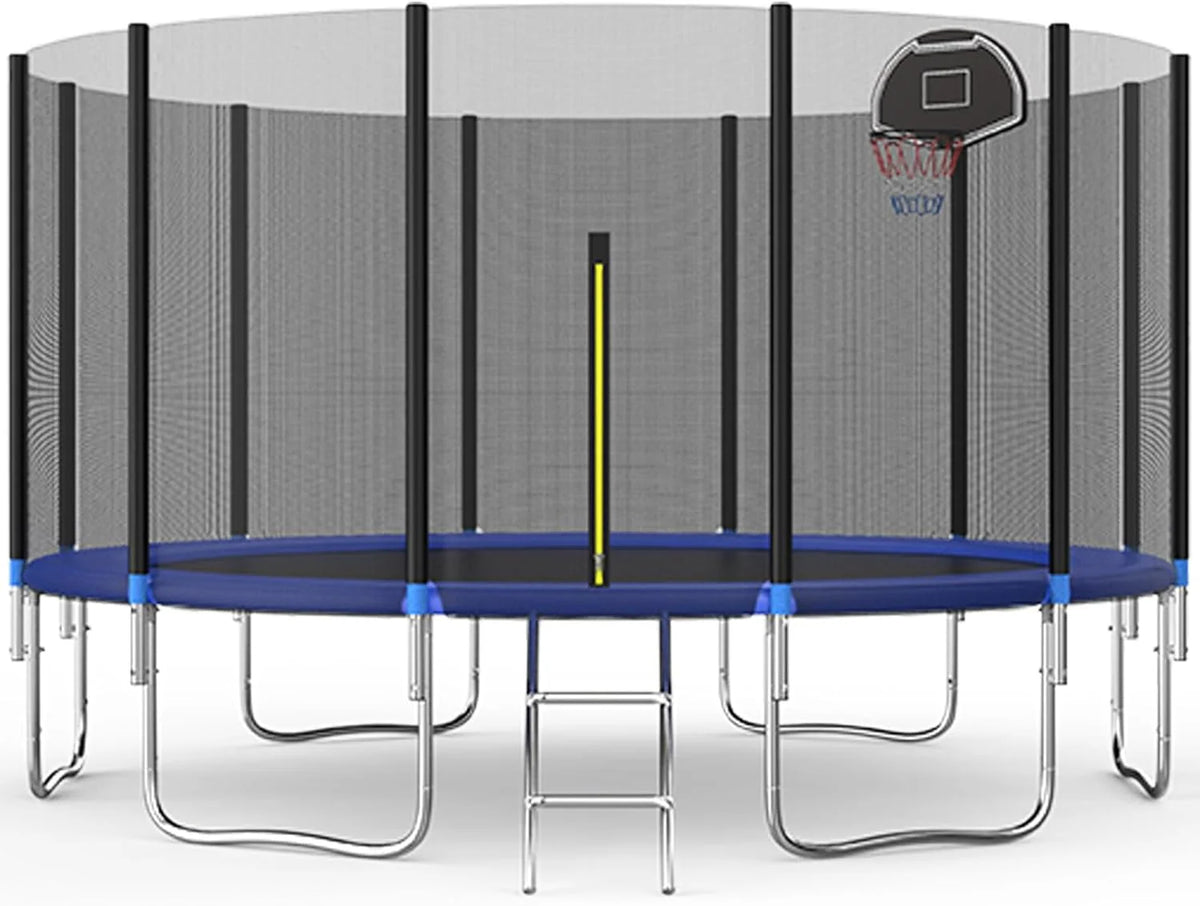 10FT Outdoor Trampoline with Safety Enclosure Net Z8866