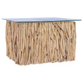 Coffee Table with Glass Solid Teak Wood M843