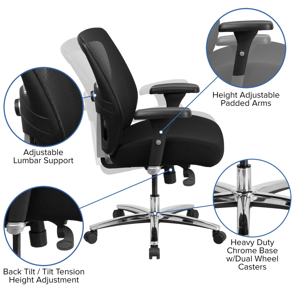 Black Mesh Ergonomic Office Chair X129
