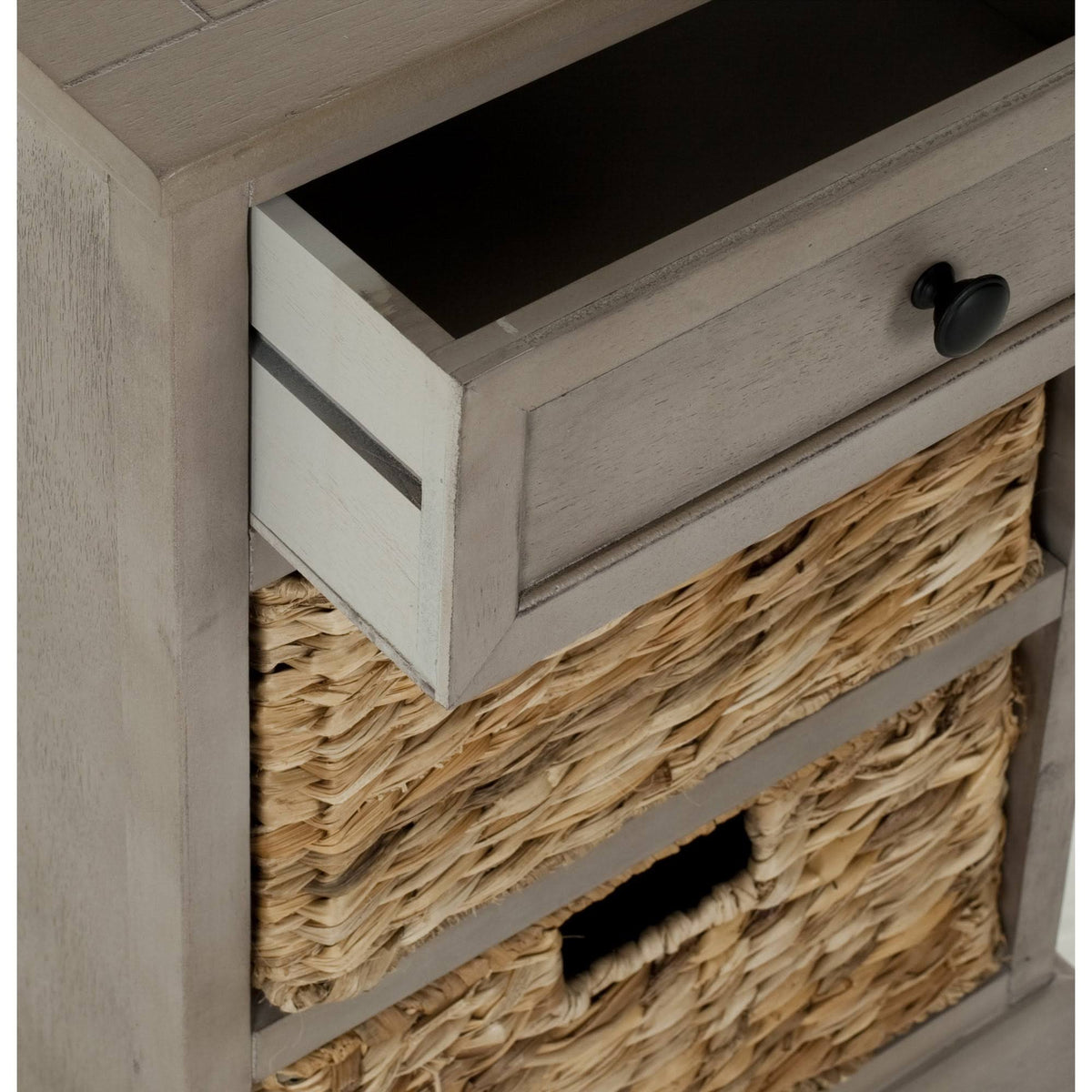 Grey Storage Side Table P91175