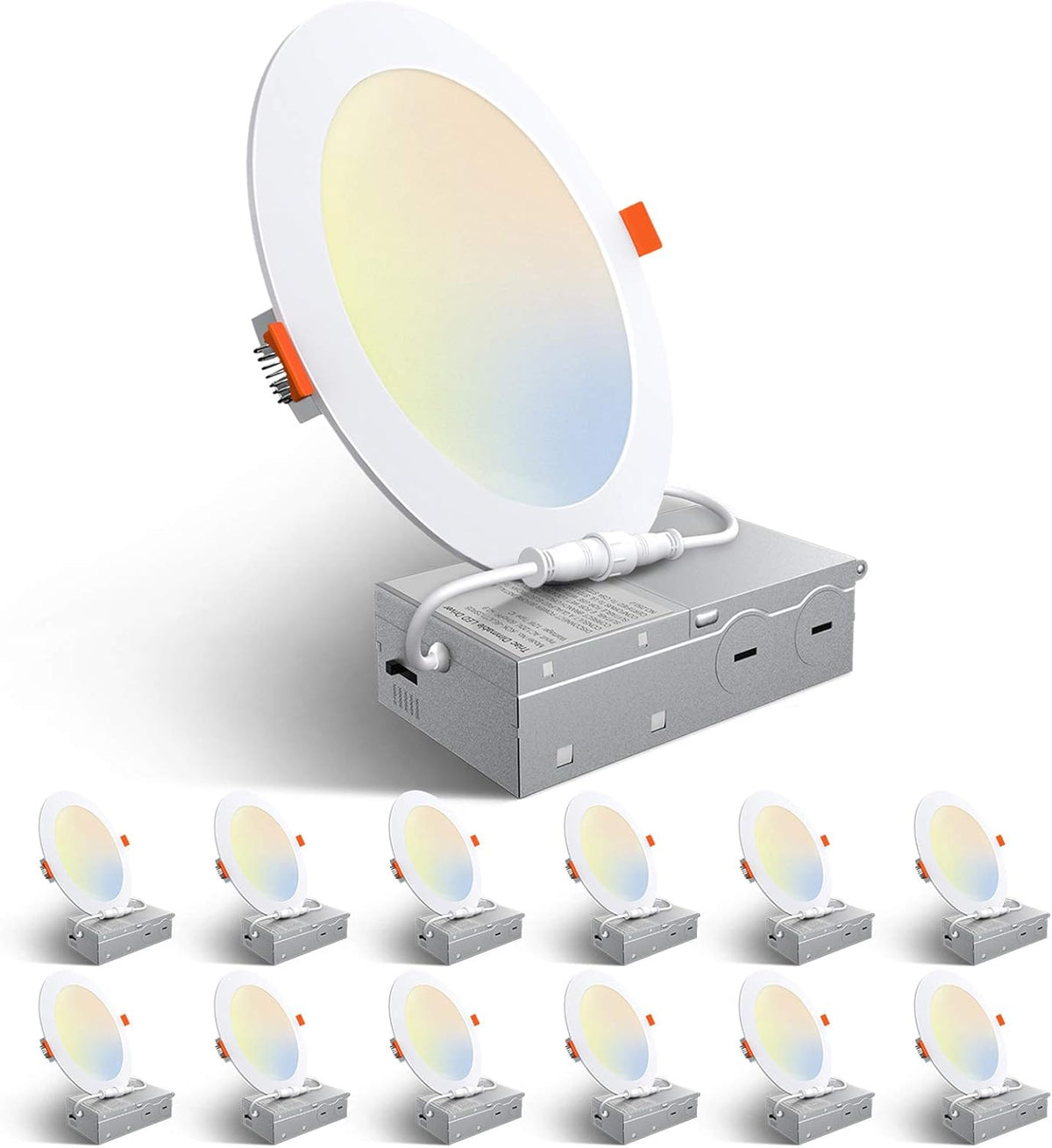 12 Pack 4 Inch Ultra-Thin LED Recessed Ceiling Light U340360