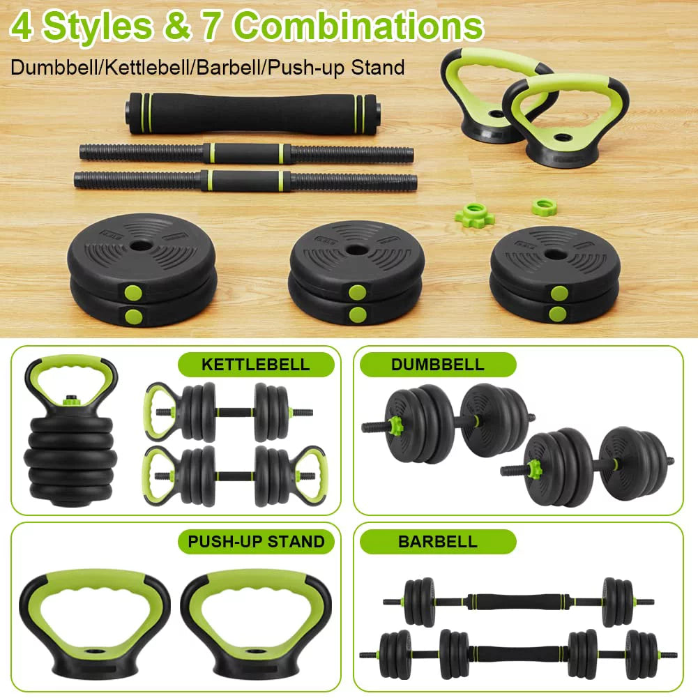 4-in-1 Adjustable Dumbbells Set I684