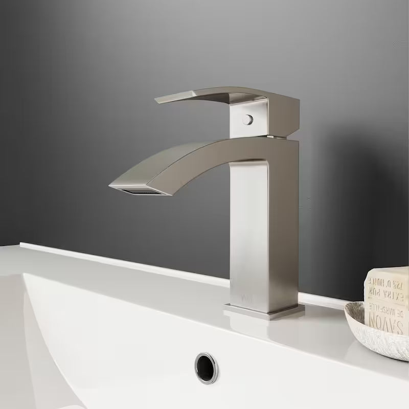 Single Handle Bathroom Faucet Brushed Nickel U943931