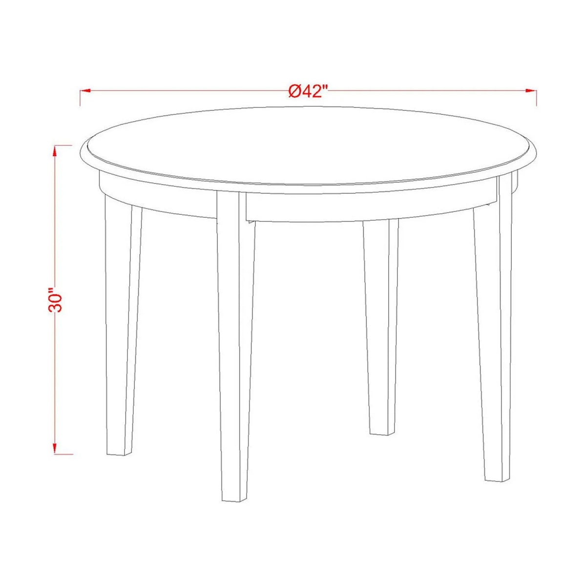 Wooden Dining Table Set of 4 Chairs O8651