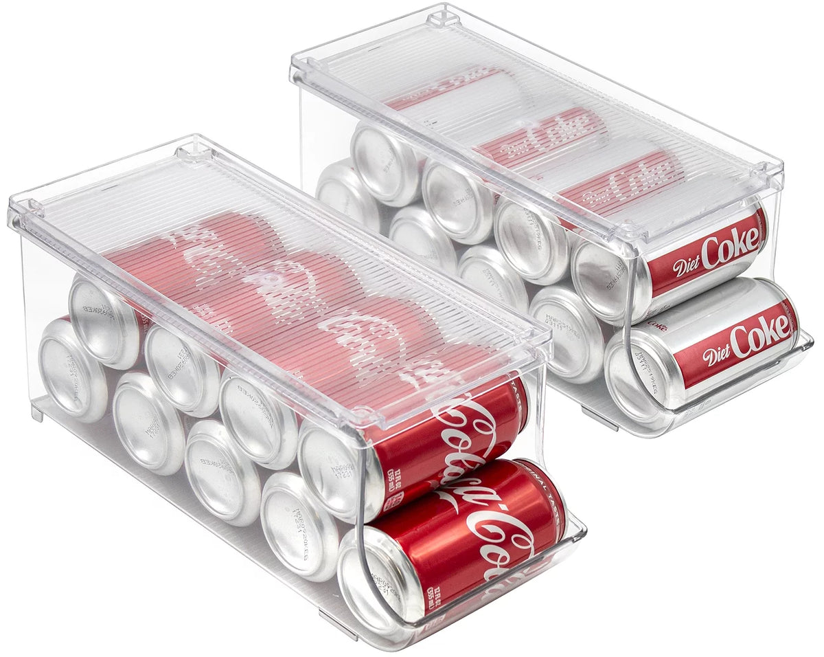 Clear 9 Cans Capacity BPA-Free Soda Can Organizer 2-Pack C284
