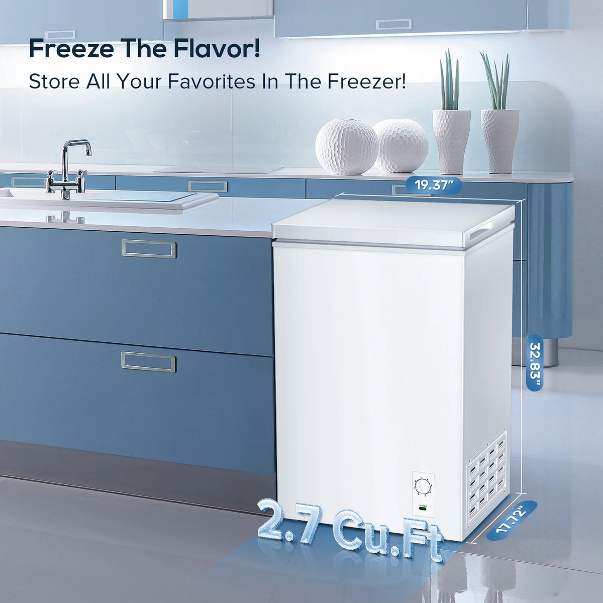 2.7 Cubic Feet White Chest Freezer W4108