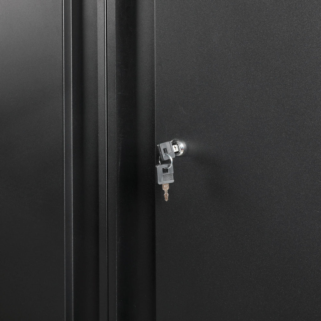 48-inch Black Metal Garage Storage Cabinet Y6426