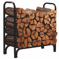 Black 4-Feet Outdoor Log Rack O600