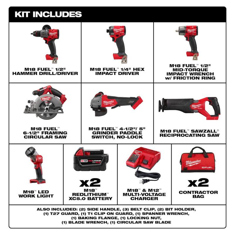 18-Volt Lithium-Ion Brushless Cordless Combo Kit (7-Tool) K6805
