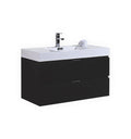 40 in. Wall Mount Black Bathroom Vanity B2146