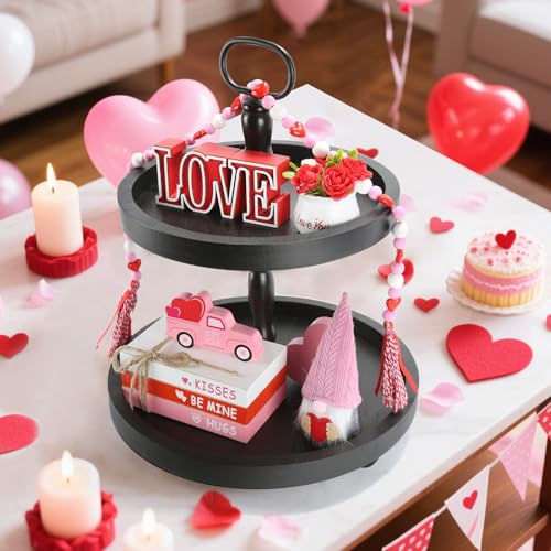Halloween Decorations and Wooden Two Tiered Tray Stand S6344