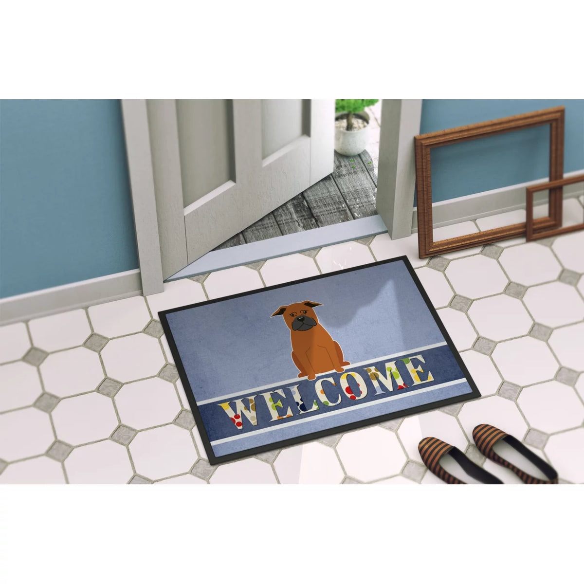 Chinese Chongqing Dog Welcome Door Mat 18x27 Doormat W6226