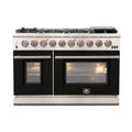 48 Inch Freestanding Gas Range in Black E1206