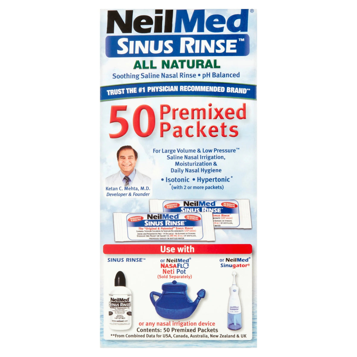 All Natural Sinus Rinse Packets, 50 Count S787