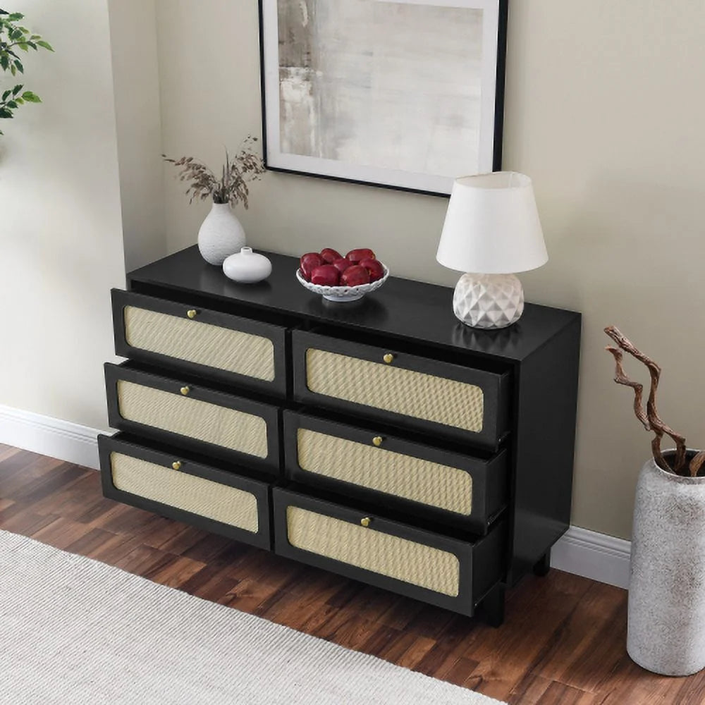 Wooden Six-Drawer Dresser C297
