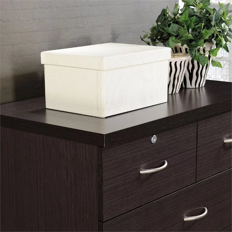 7 Drawer Wood Chest Set with Locks in Chocolate Z29003