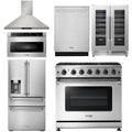 36 Gas Range, Range Hood, Microwave, Refrigerator with Ice Maker, Dishwasher, Wine Cooler S676427