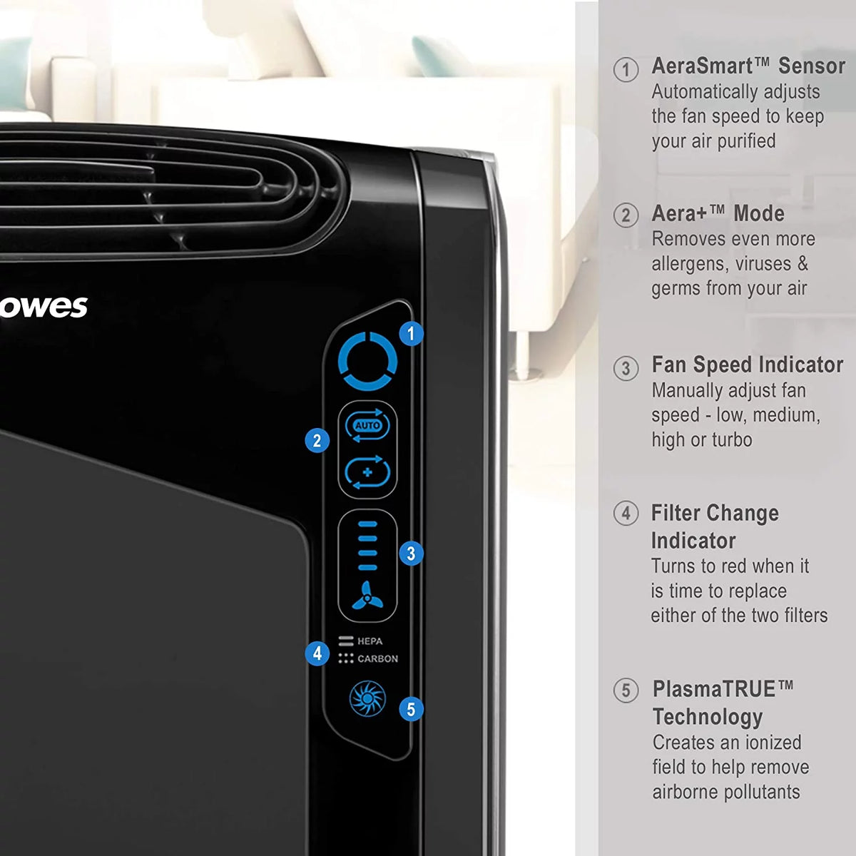 Black True HEPA Air Purifier Z76999