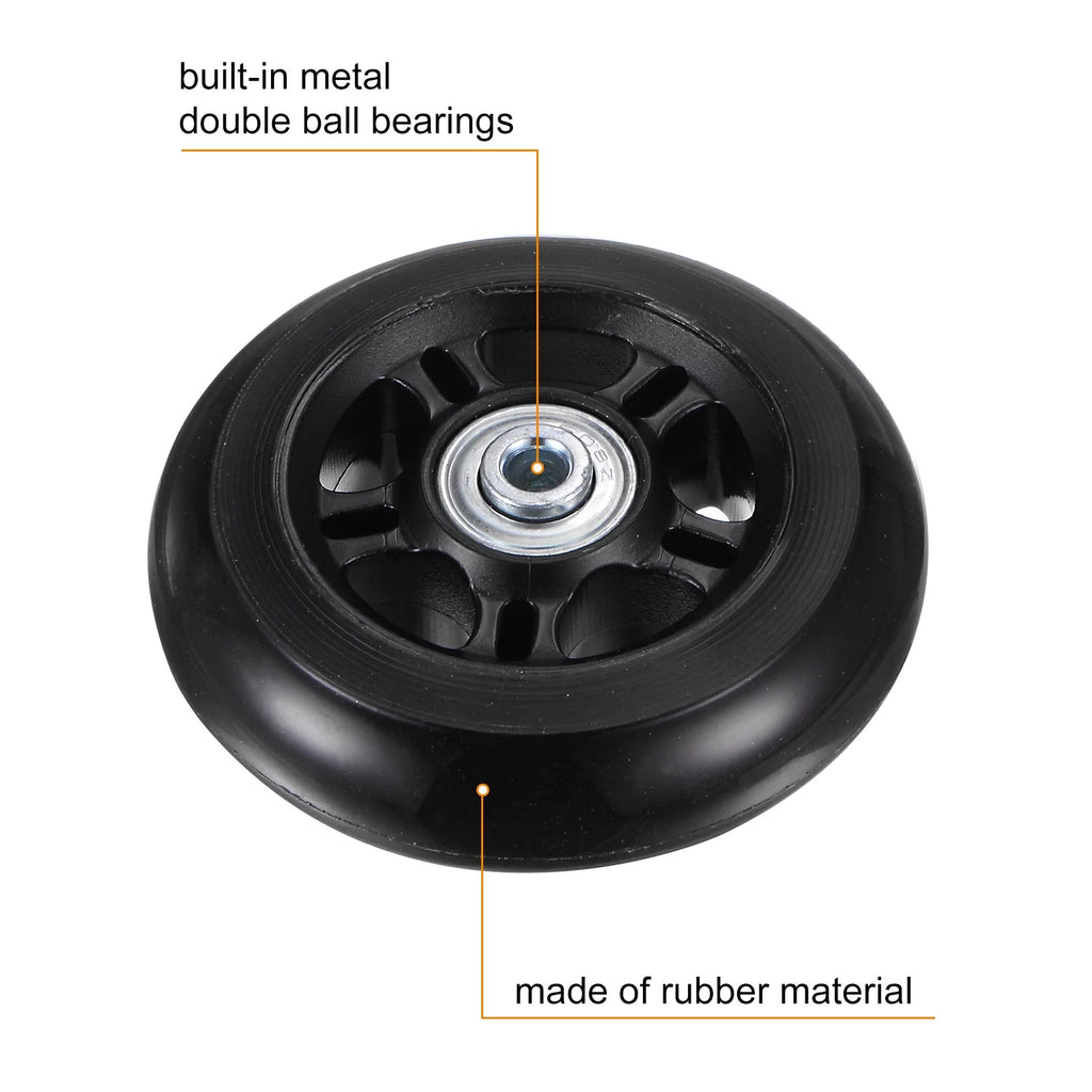 Replacement Luggage Wheels 84x24mm 4 PU Bearing Wheels L302