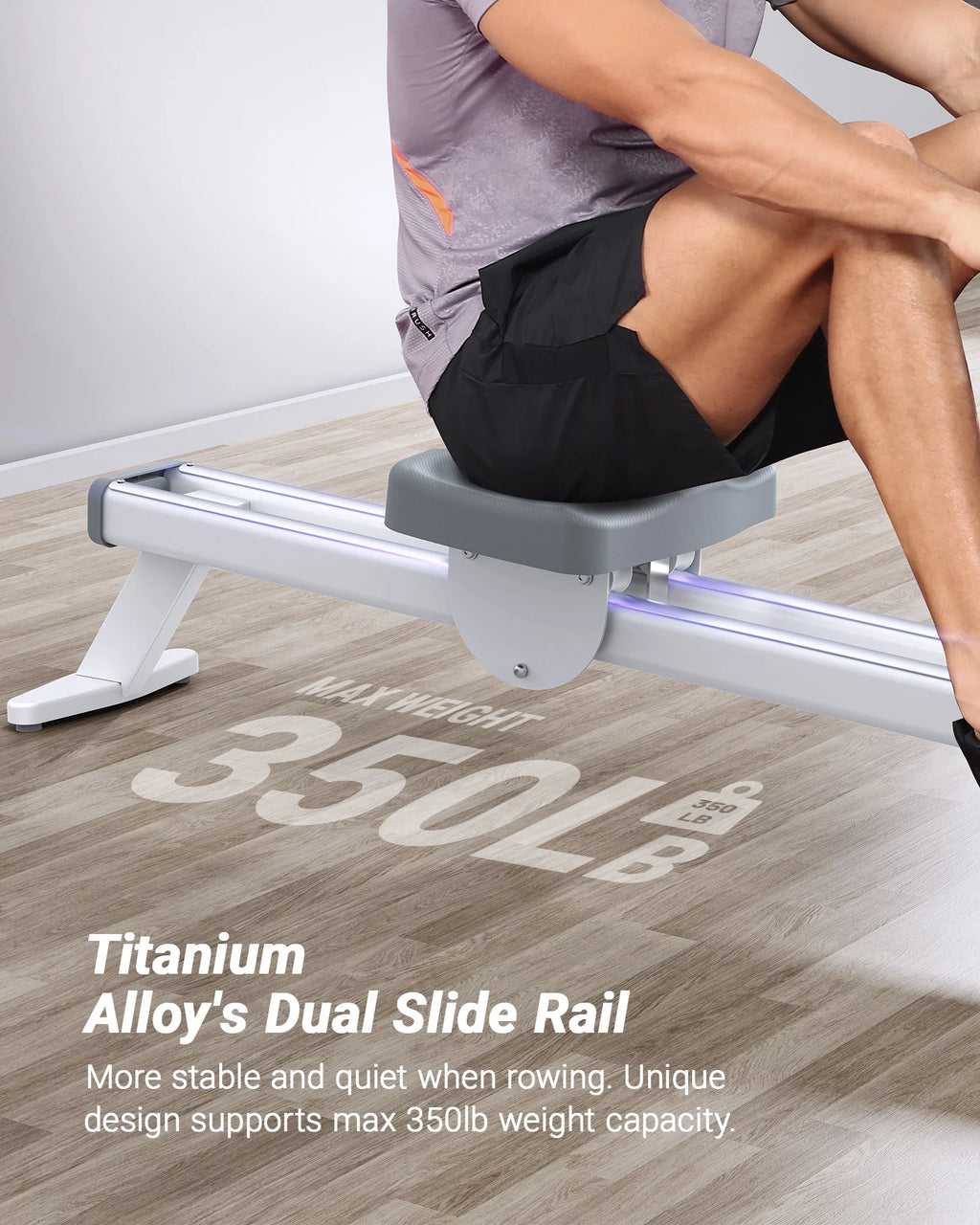 White Magnetic Rowing Machine H13350