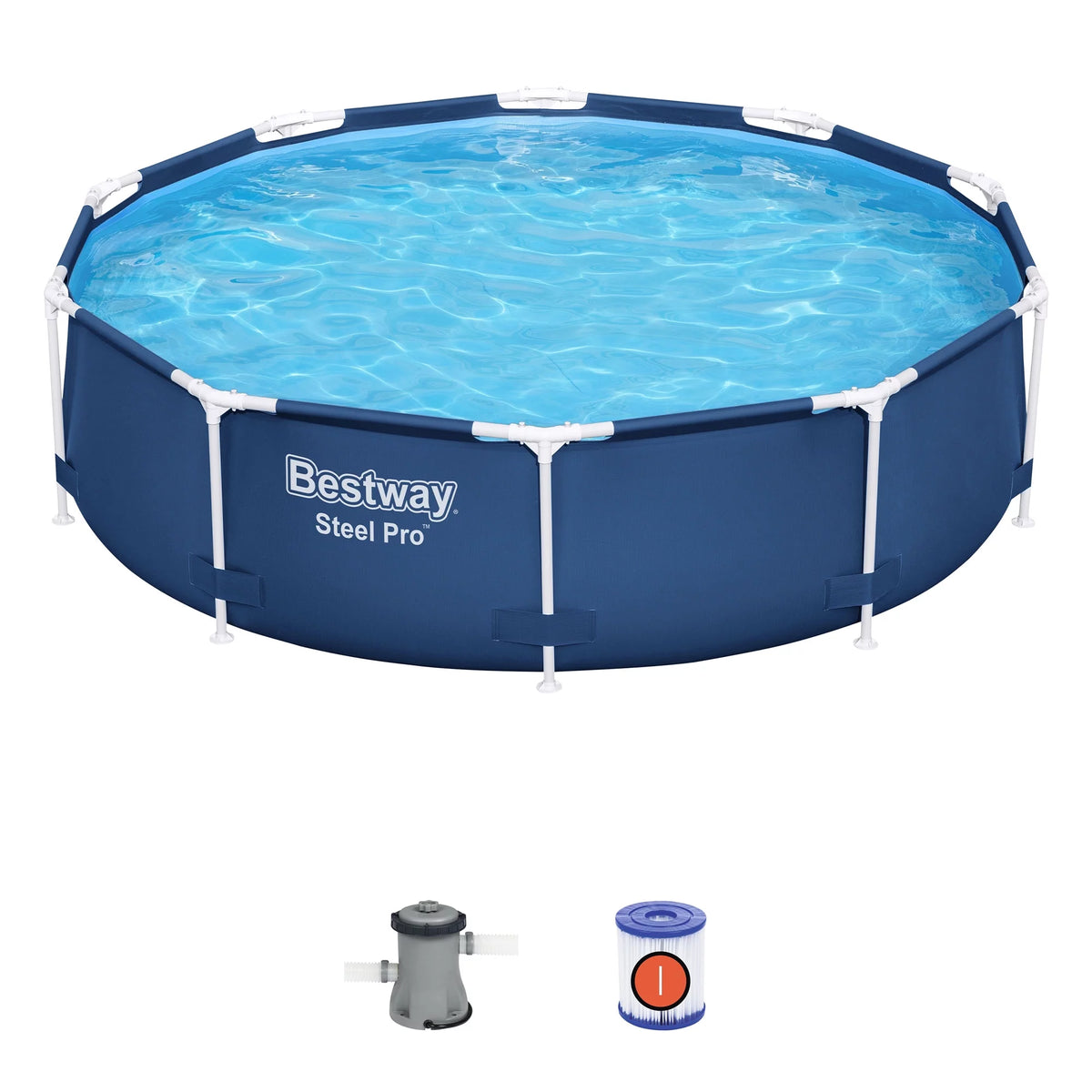 Steel Pro 10' x 30 Above Ground Swimming Pool Set with Filter Pump E618939