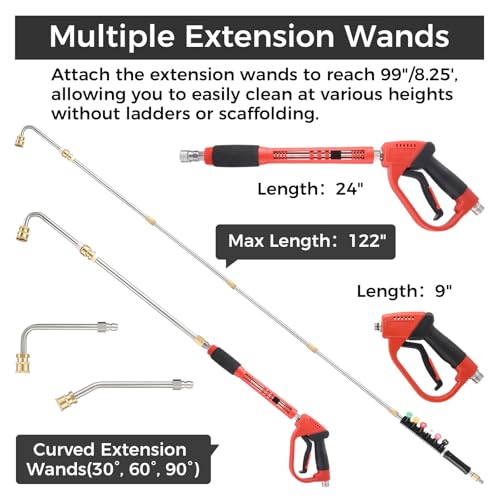 5000PSI Pressure Washer Gun with 21Pcs Accessories S416