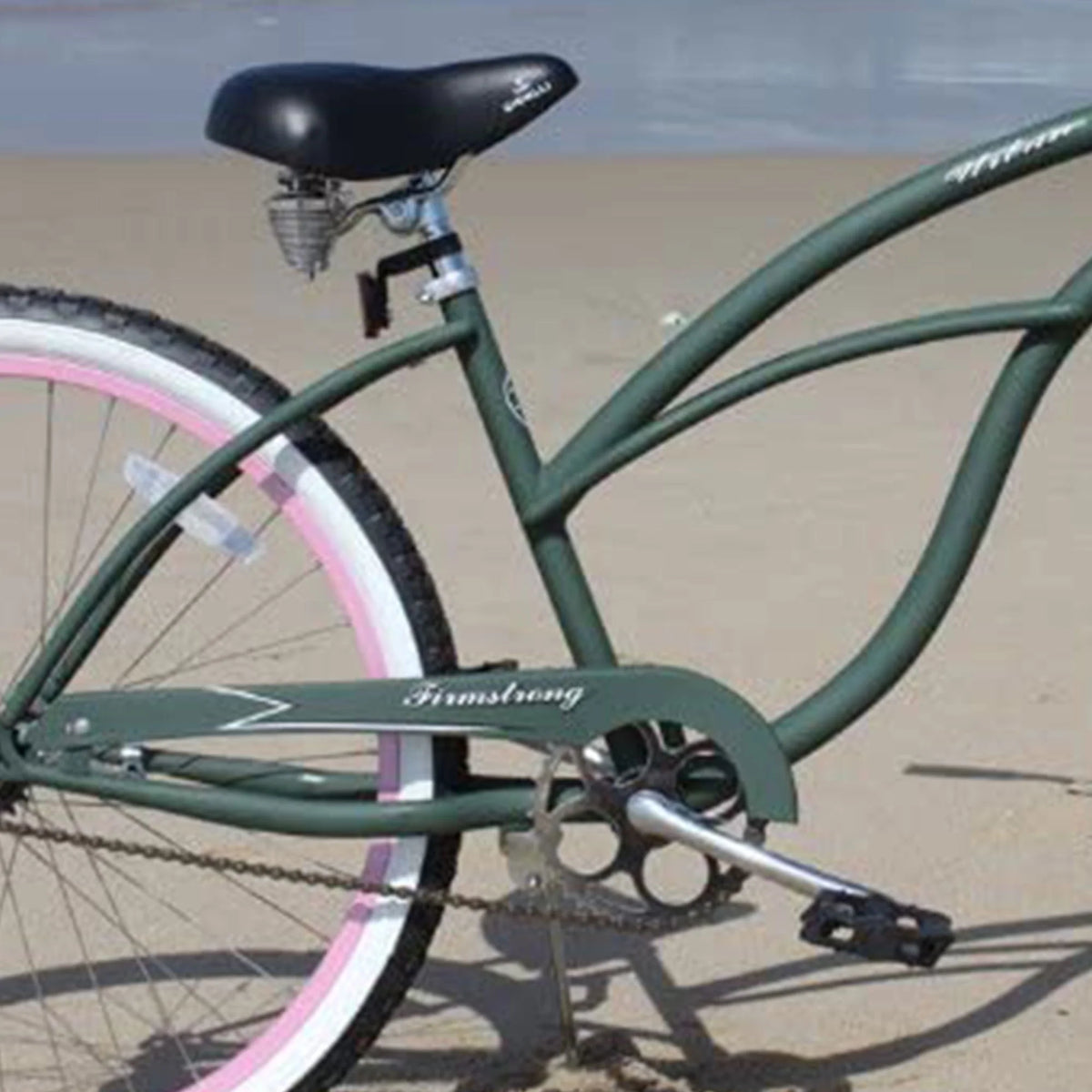 Army Green 26 Womens Beach Cruiser Bicycle E989097