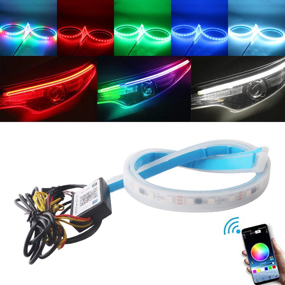 RGB Multi Color 60CM/24 Inch Waterproof LED Strip Lights 2Packs C62812