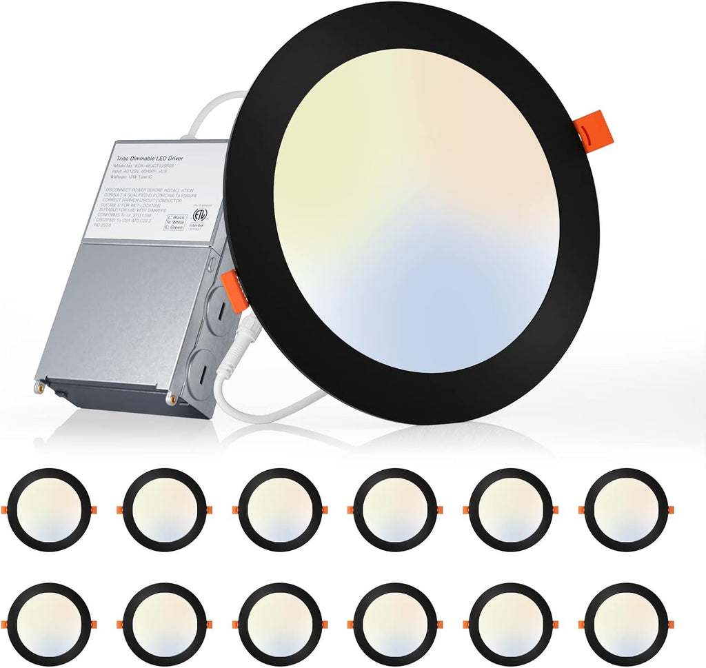 12 Pack 4 Inch Ultra-Thin LED Recessed Ceiling Light U340360