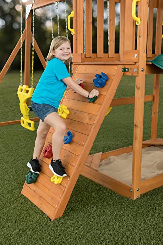 Cedar Backyard Playset with 2-Person Glider & 2 Belt Swings Z635516