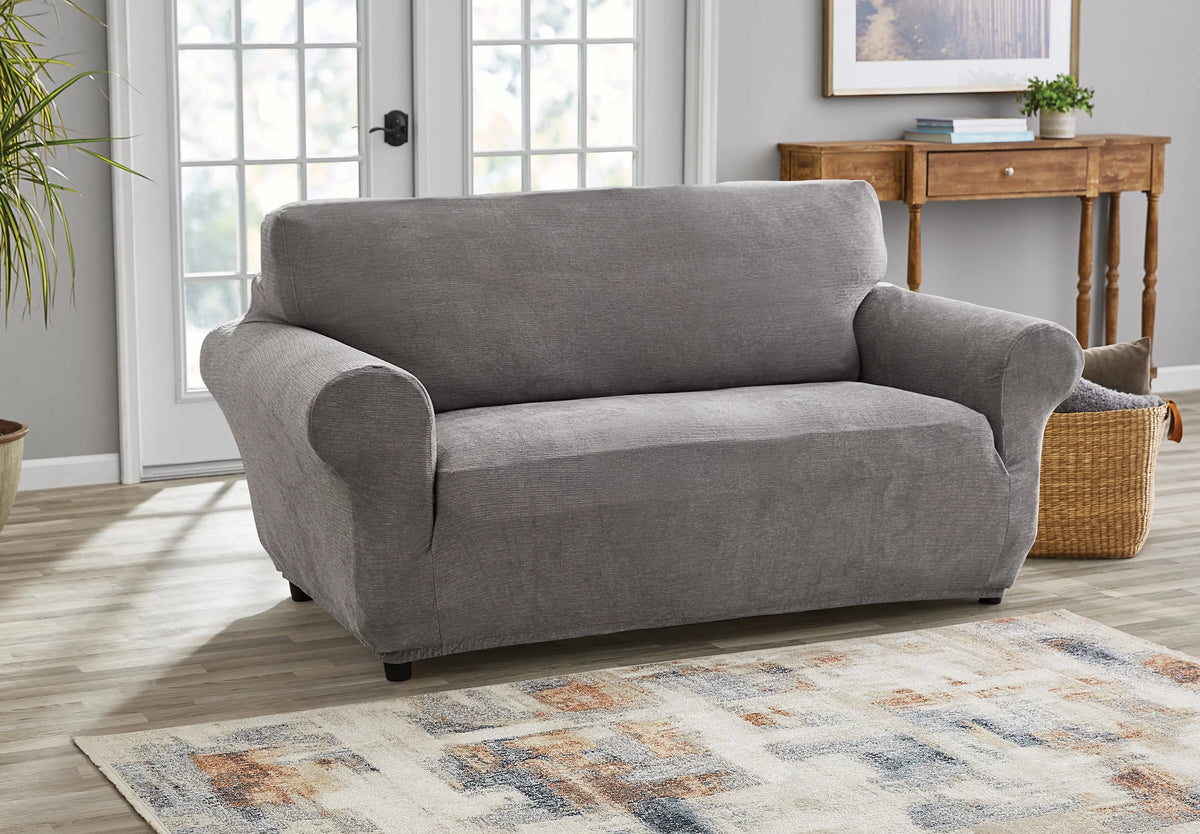 Chenille Stretch Fabric Loveseat Slipcover J564145