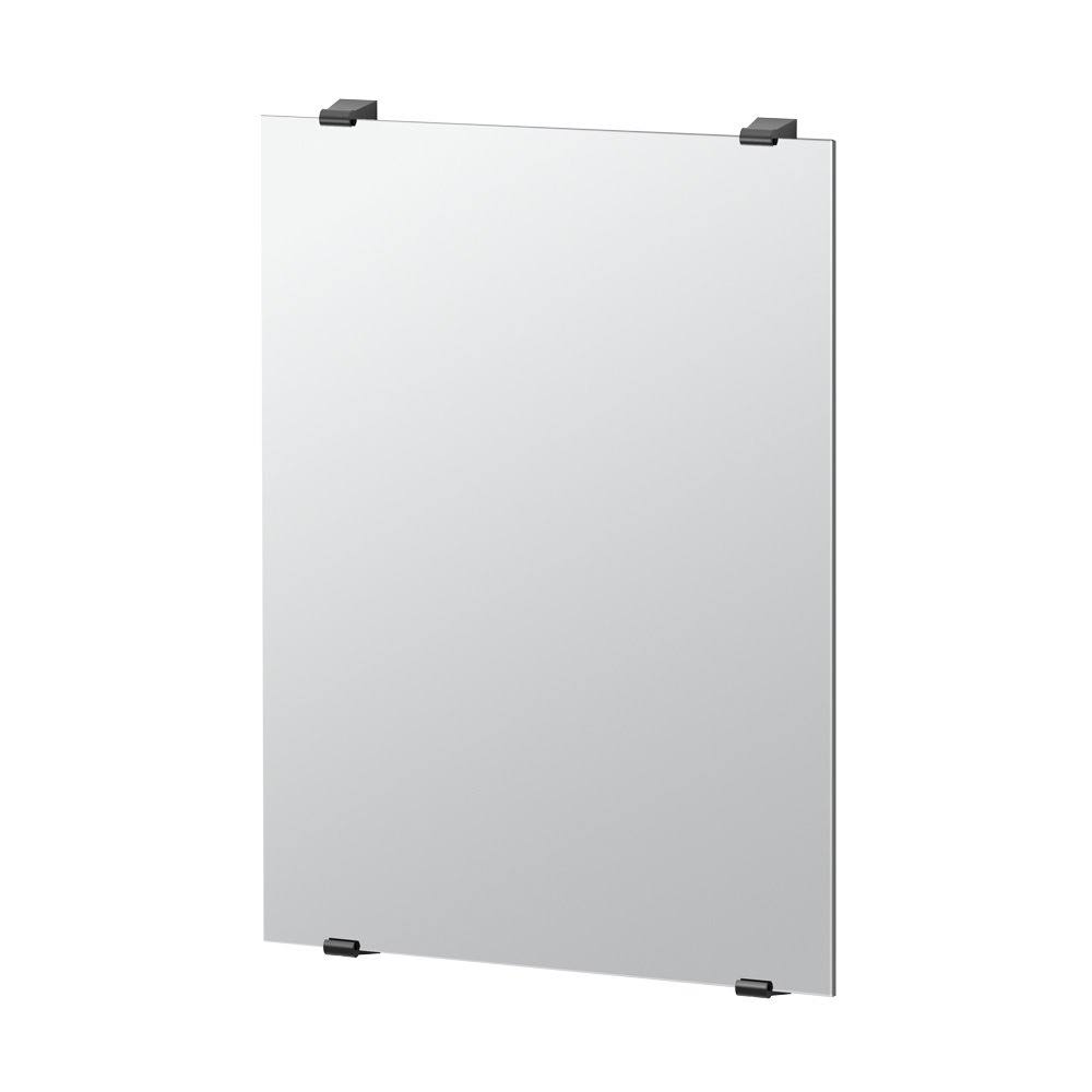 30-inch Matte Black Bathroom Mirror W95514