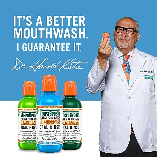Alcohol-Free Icy Mint Mouthwash 16 Fl Oz (Pack of 2) N88779