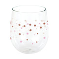 6 Pack Brown and Clear Stemless Wine Glass F905585