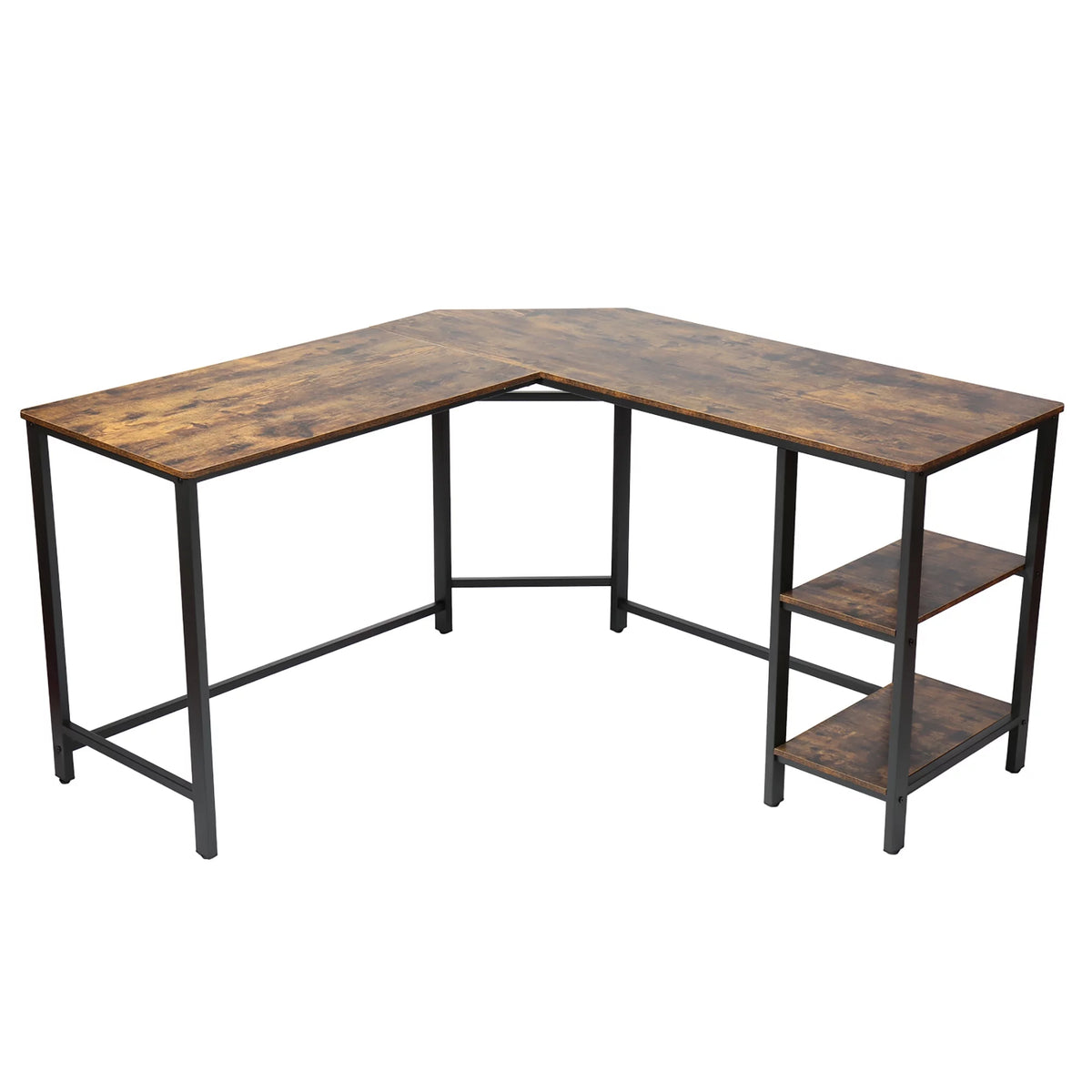 L Shaped Corner Computer Desk 54.3 inch with Storage Shelf W515411