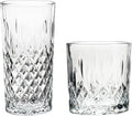 8 Piece Set Of Glasses, 4 Tall 12.25 Ounce And 4 Short 11.25 Ounce Whiskey Glasses V7836