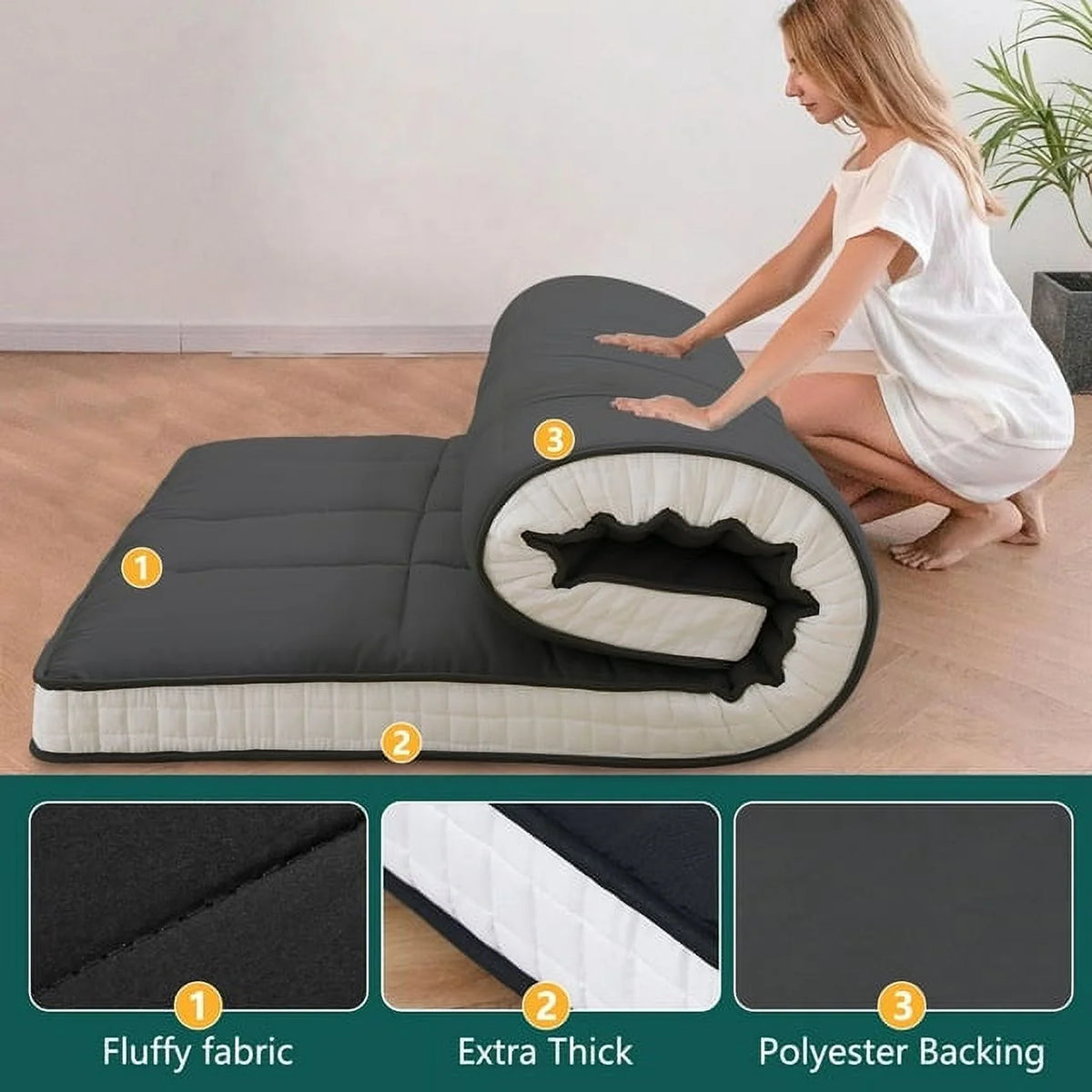 Japanese Floor Mattress with Storage Bag N817305
