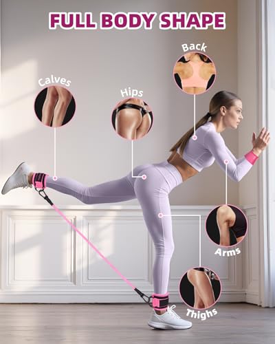 Resistance Bands Set with Cuffs, Set of 8 S667361