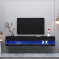Black Wall Mounted Floating TV Stand up to 80 inch D67141