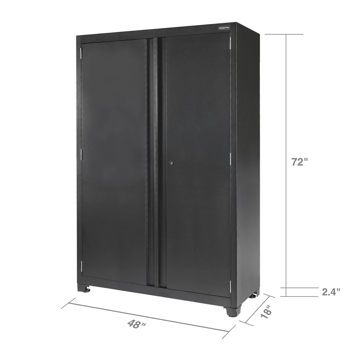 48-inch Black Metal Garage Storage Cabinet Y6426