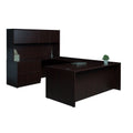 Mocha 66 inch U-Shape Desk with File Storage and Hutch O8822