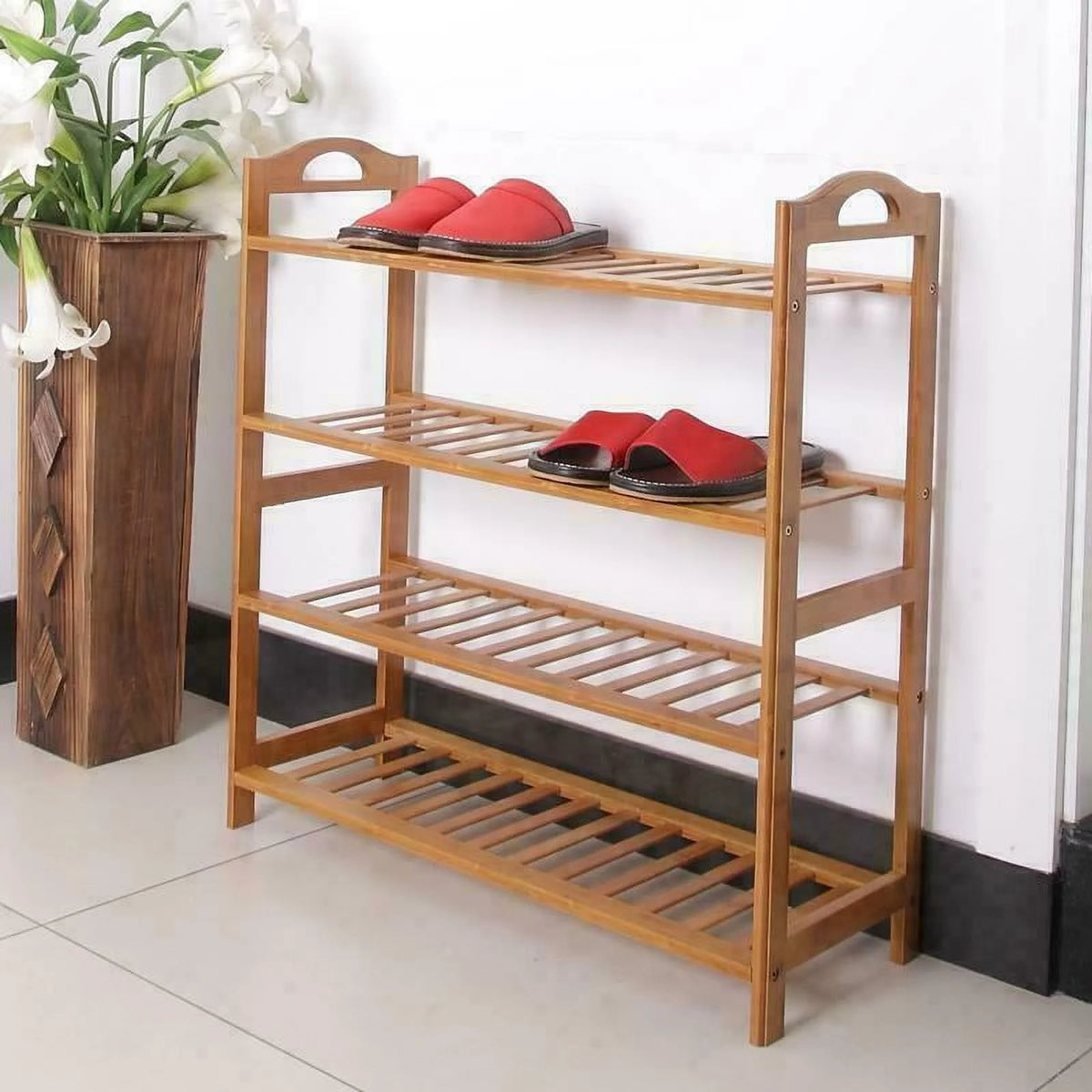 4 Tier Bamboo Shoe Rack I920168
